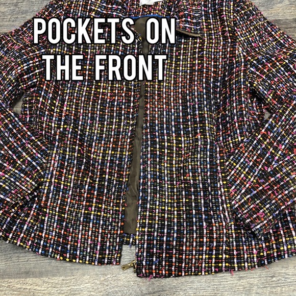 Erin London rainbow heather petite blazer - Picture 3 of 7